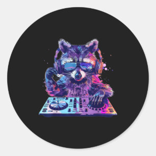 Adesivo Mascote Dj Edm Techno House Música Animal Engraçad