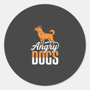 Adesivo Mascote Vetor Cães Irritados