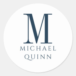 Adesivo Masculine Business ProfessionaI Monograma Azul