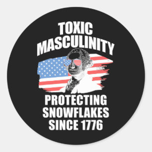 Adesivo Masculinidade Tóxica Republicana Bandeira American