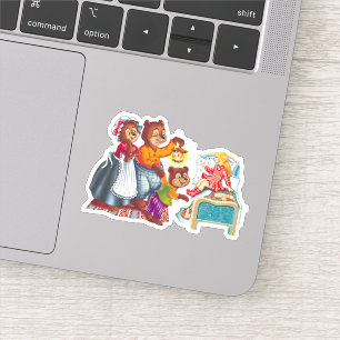 Adesivo Masha e 3 ursos. Família Animal.