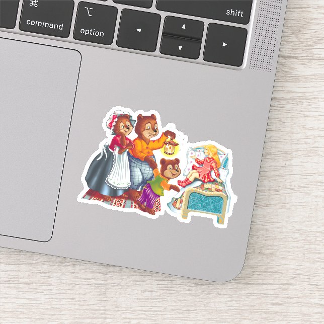 Adesivo Masha e 3 ursos. Família Animal. (Detalhe)