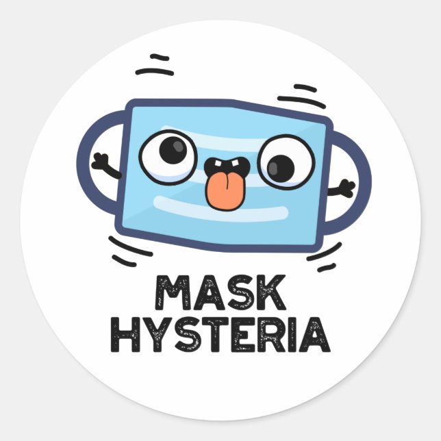 Adesivo Mask Hysteria Funny Mask Pun (Frente)