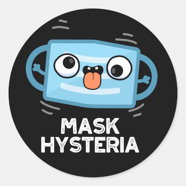 Adesivo Mask Hysteria Funny Mask Pun Dark BG (Frente)