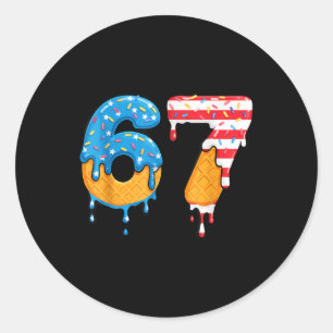 Adesivo Mason 67 Sorvete Gotejante Meme Seis Sete Bandeira