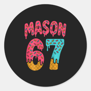 Adesivo Mason 67 Sorvete Meme Engraçado Seis Sete (no Ck) 