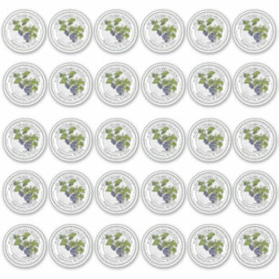 Adesivo Mason Jar Lid Vinyl Blueberry Jelly regular de 2 p