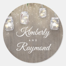 Mason Jar Lights Rustic Wedding