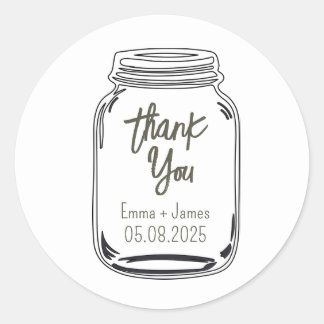 Adesivo Mason Jar Obrigado Sticker