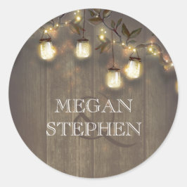 Adesivo Mason Jar String Lights e Rustic Tree Branches