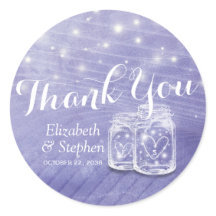 Mason Jars & String Lights Casamento Favor Obrigad