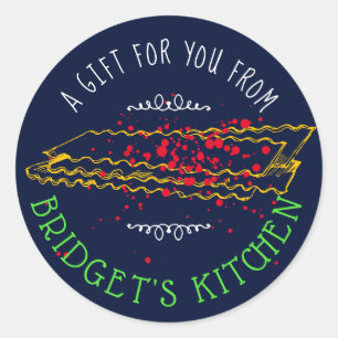 Adesivo Massa de lasanha personalizada da cozinha