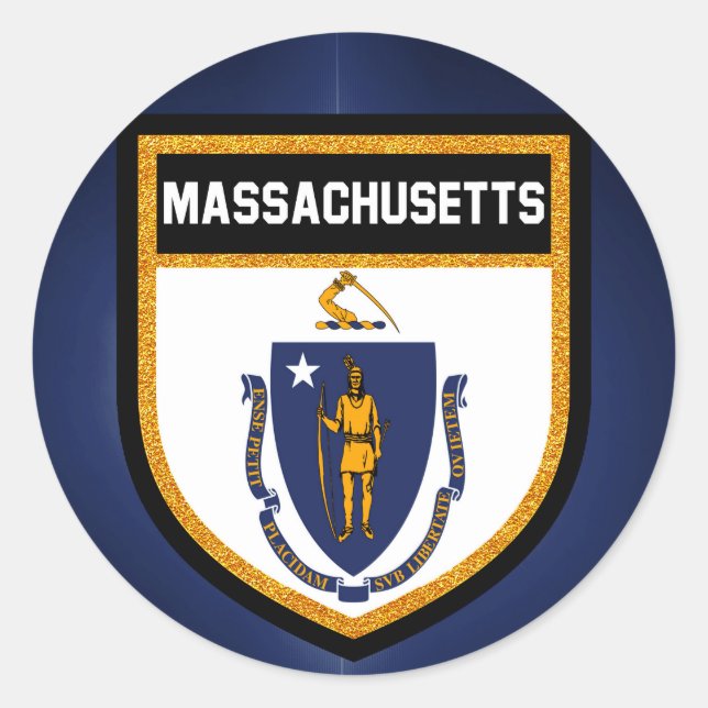 Adesivo Massachusetts Flag (Frente)