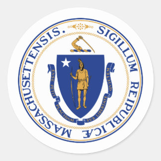 Adesivo Massachusetts Seal, Seal do Massachusetts Sticker