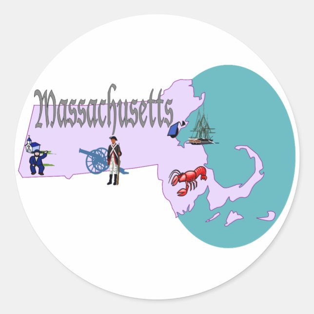 Adesivo Massachusetts Sticker (Frente)