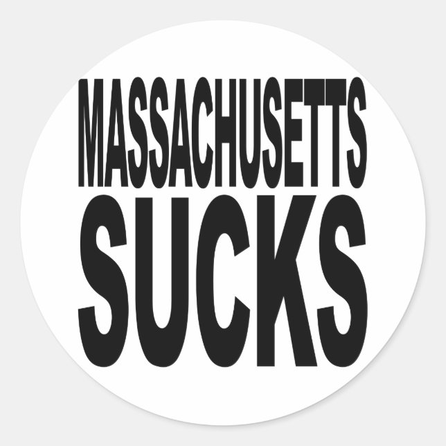 Adesivo Massachusetts Sucks (Frente)