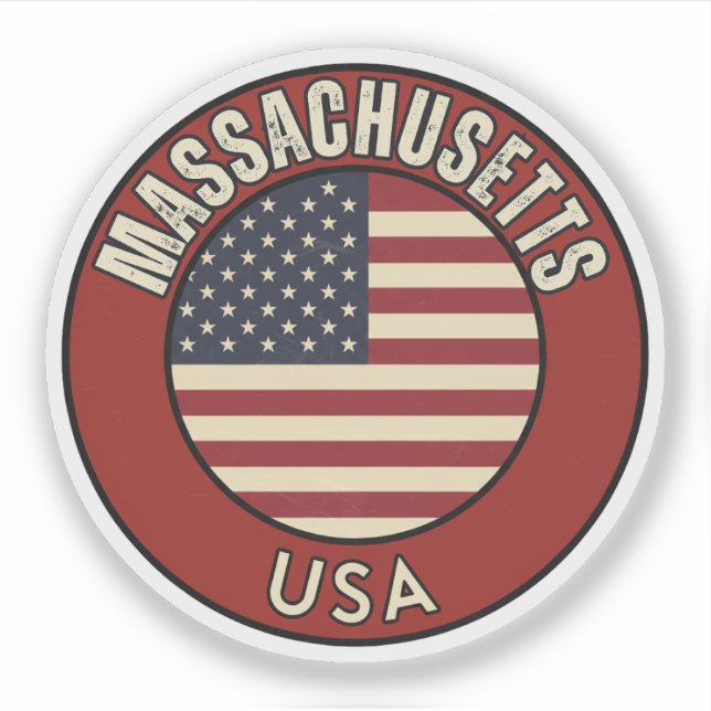 Adesivo Massachusetts United States of America (Frente)