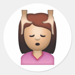 Adesivo Massagem de cara da mulher - Emoji