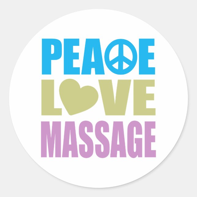 Adesivo Massagem de Paz e Amor (Frente)