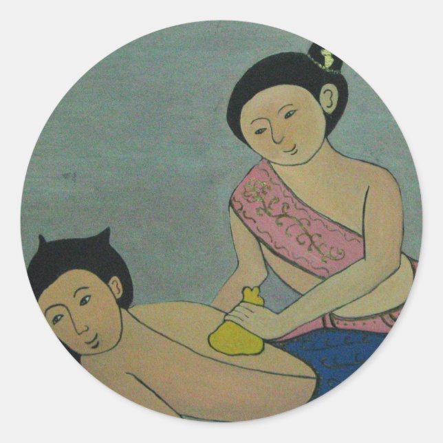 Adesivo Massagem tradicional tailandesa (Frente)