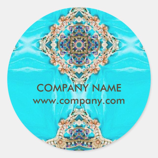 Adesivo massagista de Chakra Yoga turquoise bohemian (Frente)