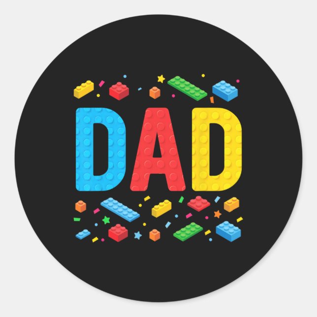 Adesivo Master Builder Building Bricks Blocks Famílias Fae (Frente)