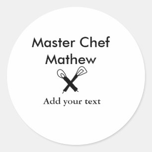Adesivo Master chef cozinha padaria cozinheira adiciona te