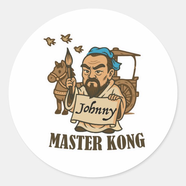 Adesivo Master Kong Writes Johnny – Ancient Wisdom, Modern (Frente)