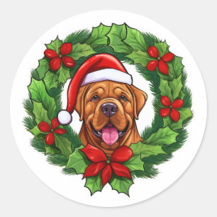 Adesivo Mastiff Christmas Wreath