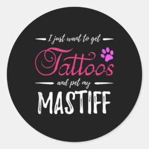 Adesivo Mastiff Dog Lover Tattoo Engraçado Cachorro Mãe Do