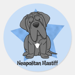 Adesivo Mastiff napolitana da estrela de Kawaii