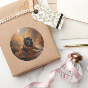 Adesivo Mastiff Tibetano no outono deixa cair inspiração