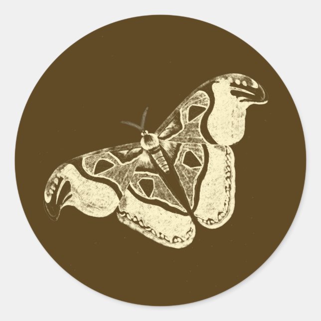 Adesivo Mata cigana, castanho de chocolate e bege (Frente)