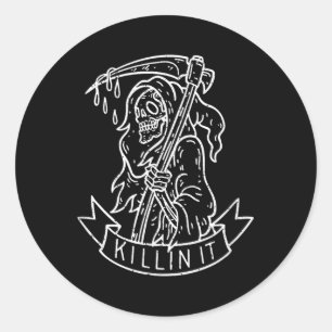 Adesivo Matá-Lo, Funny Grim Reaper Afetou A Tatuagem
