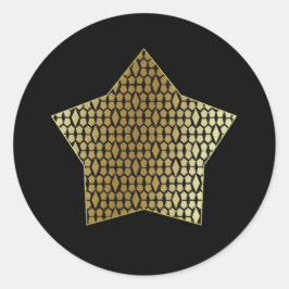 Adesivo Matalic Dourado Honeycomb e estrela Diamond