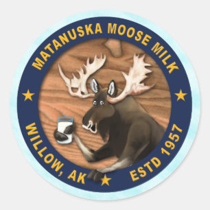 Adesivo Matanuska Moose milk Classker Round Sticker