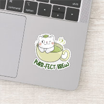 Matcha Purrfect Brew Cat