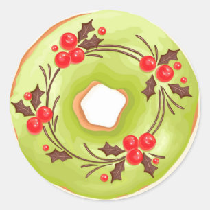 Adesivo Matcha Rosquinhas com Hollies Christmas