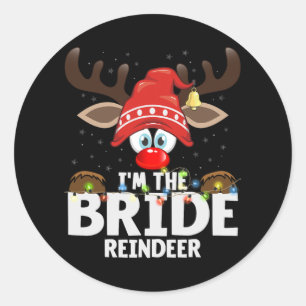 Adesivo Matching de Natal Eu sou a noiva Reindeer