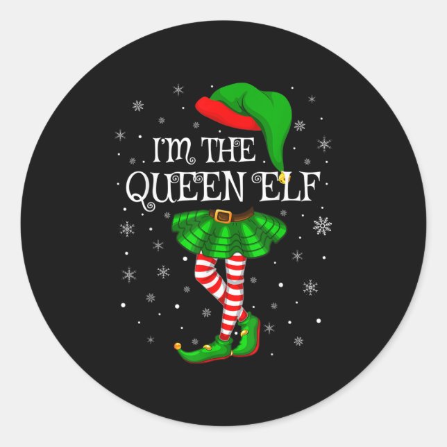 Adesivo Matching Family Group I'm The Queen Elf Christmas  (Frente)