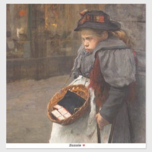 Adesivo Matchstick Girl Pobre Rua Urchin Pobreza Urbana