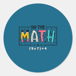 Adesivo Matemática 67 Professor de Matemática Seis