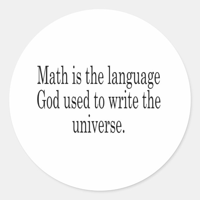 Adesivo Matemática - A Língua de Deus (Frente)