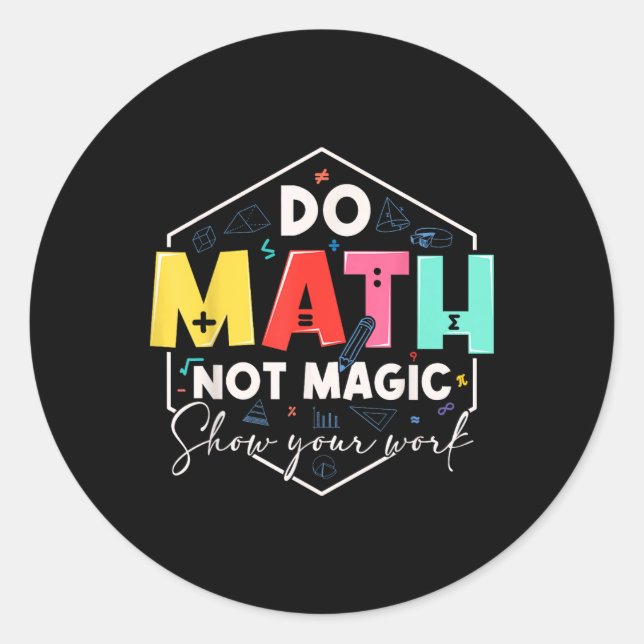Adesivo Matemática Divertida Volta às Aulas Faça Matemátic (Frente)
