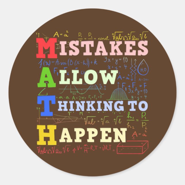 Adesivo Matemática do professor de matemática (Frente)