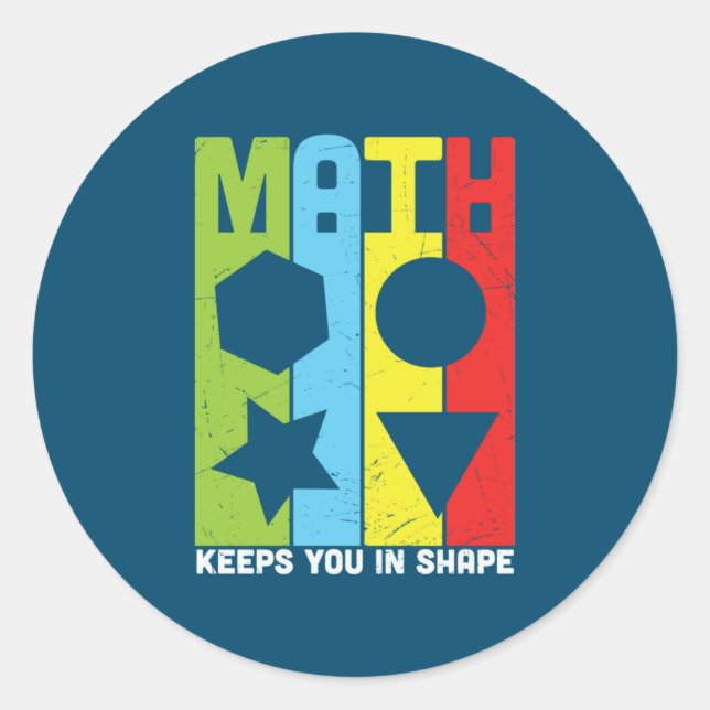 Adesivo Matemática do professor de matemática mantém você  (Frente)