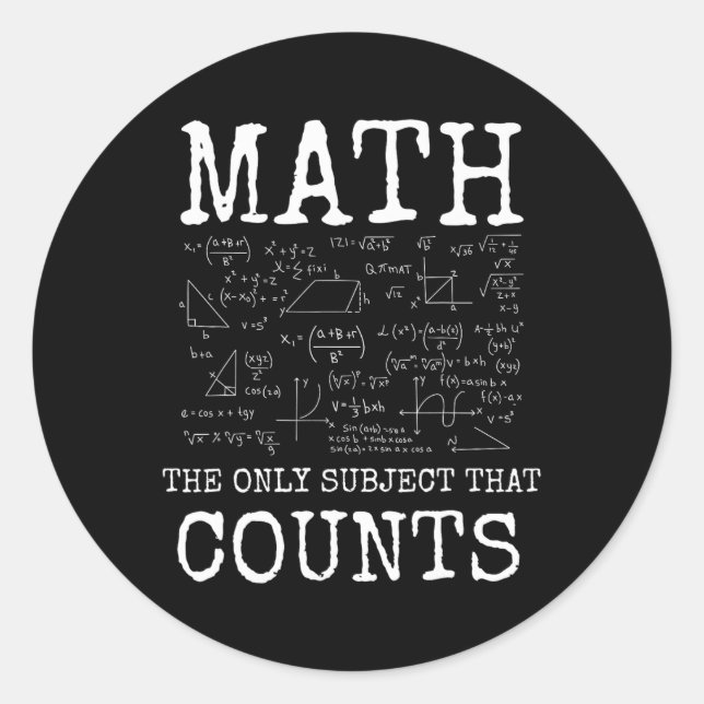 Adesivo Matemática é o Único Assunto Que Conta Professor D (Frente)