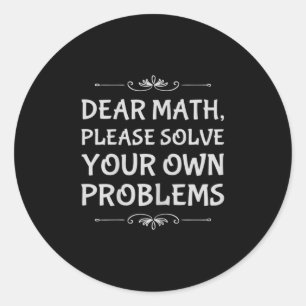 Adesivo Matemática Engraçada Adolescente Querida Matemátic