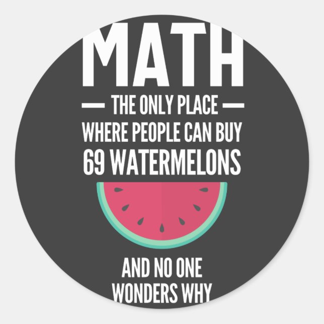Adesivo Matemática. Engraçado Math Sarcasm Cote Gift (Frente)