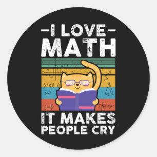 Adesivo Matemática  Eu amo matemática  Presente de Matem